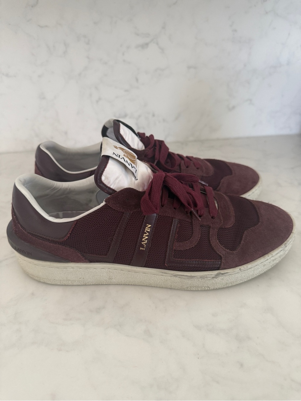 Lanvin suede burgundy sneakers EU 46 / US 13